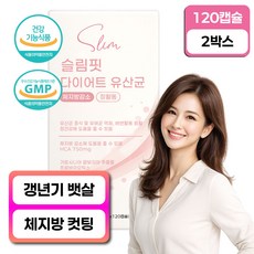 40대다이어트 체지방버닝제 체지방감소보조제 슬림한 다이어트 유산균, 2박스, 120정