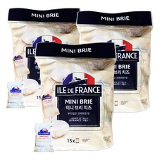 코스트코 미니 브리 치즈 375g (25g x 15개입) ILE DE FRANCE [개별포장][보냉발송], 25g, 45개