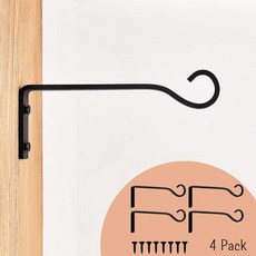 ONSOGI 4인치 철벽 마운트 벽걸이 i#e#s: 식물 걸이 브래킷 ^^ 실내 실외 ^^ 빛을 위한 소박한 장식 ^^ 랜턴 ^^ 울타리 ^^ 새 모이통 ^^ 바람 소리 :i#e#, 6 Inch, 1개