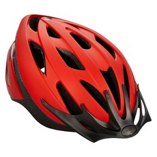 Schwinn 성인용 스레셔 자전거 헬멧 경량 마이크로쉘 디자인 카본 171670, 조명 없음, 레드