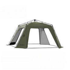 探露客 山趣SHINETRIP 戶外自動穹頂天幕 4x4m超大空間 UPF50 防曬抗雨 快速搭建露營天幕帳篷 露營遮陽棚 家庭露營帳篷, 自動穹頂天幕【風隱綠】, 風隱綠