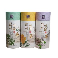 천지이슬차 3종세트 (직영농장 무농약/참쑥차30g+국화차25g + 수국차25g), 1개