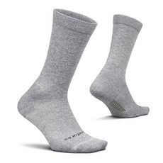 Feetures 여성용 맥스 쿠션 크루 플러시 그레이 미디엄