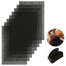 부즈푸 뜨개망 플라스틱 메쉬보드 핸드메이드 DIY 바둑판 체크 가방 메쉬보드 DIY 가방 부자재, 블랙, 8개