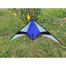 特技風箏 七尺 碳纖維複合桿 臺灣尼龍傘布, 藍色