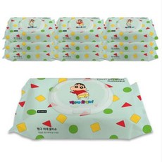 HYIK005H4B짱구는못말려 비데 물티슈 캡형 60매 10팩, 10개