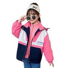 男女童三合一加絨保暖可拆卸衝鋒外套 連帽外套 保暖外套 防風外套 兒童外套 機能外套