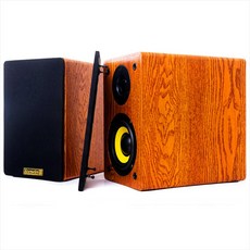 원목 액티브 스피커 TV 홈시어터 패시브 공연용 교회, 1개, Q1 노란색 나뭇결 1쌍