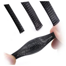 케이블보호 익스펜더 망사튜브 1M 전선, 폭10mm 1M, 1개