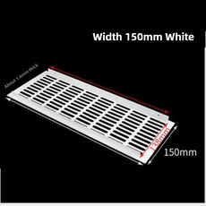 후드캡 형 환기구 너비 100/150/200mm 환기 그릴 알루미늄 합금 메쉬 길이 100-500mm 캐비닛 공기 구멍 커버 하드웨어, [07] Width 150mm White, [10] Length 150mm, 1개, 1개입