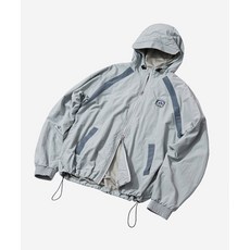 (국내매장판) 세컨모놀로그 투웨이 배색 후드 윈드브레이커 자켓 그레이 SEJK008그레이