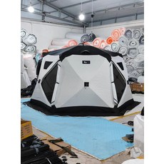 빙어 캠핑 낚시 큐브텐트 레인 육각형 2.2m 쉘터 보온 소형 텐트 얼음낚시 회색 커버, 1, B. 검회색 큰 육각형 3.