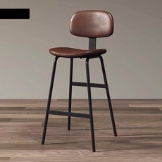 높은화장대의자 높은스툴 바체어 바의자 파우더룸, 65cm 브라운 쿠션 포함