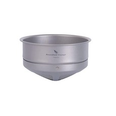 Boundless Voyage 티타늄 커피 메시 필터 푸어 오버 페이퍼리스 경량 야외 캠핑 재사용 가능한 드리퍼 Ti6001P 170301