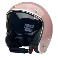 EVO騎士安全帽，輕巧透氣經典造型，多尺寸可選安全防護, CA-312 精裝銀邊 法國粉