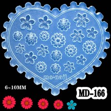 네일 템플릿 1pc MD147190 바다 쉘 불가사리 해마 꽃 백합 튤립 3D 아크릴 몰드 아트 장식 DIY 실리콘, 옵션27) MD-166, 1개
