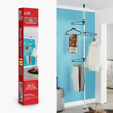 홈템방 1단 폴 행거 25mm 고정식행거