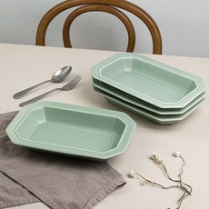 시라쿠스 네이처 팔각 오발볼 26cm 4개세트, 그레이