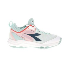 Diadora 여성용 스피드 블러시필드 플라이 4 플러스 클레이 테니스 스니커즈 신발 - 블루 화이트 - 사이즈 6.5 M