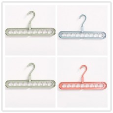 曬衣架 收納架, 9孔衣架-隨機顏色, 隨機