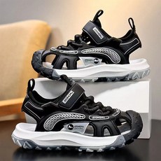 DFMEI 兒童包頭涼鞋男童夏季新款運動防滑沙灘鞋中大童運動涼鞋超輕