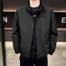 輕奢簡約時尚立領夾克 男士休閒百搭薄款單衣
