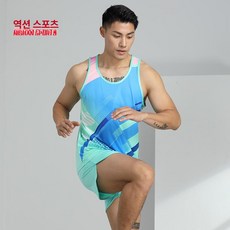 러닝 싱글렛 그래핀 원단 초경량 달리기용 민소매 마라톤, 681 남성용 (코스트 그린), S