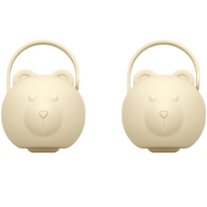 티지엠 국산 유아용 곰돌이 노리개 젖꼭지 보관 케이스, Ivory color, 2개