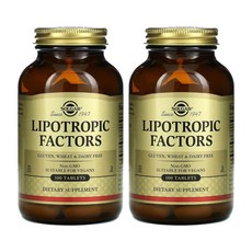 Solgar Lipotropic Factors 솔가 리포트로픽 팩터 100정 2병 콜린 이노시톨 L메티오닌 함유, 기본, 1개