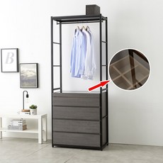 베요라 4단서랍 아일랜드수납 행거시스템장 드레스룸서랍장 드레스룸행거 시스템행거 그레이수납장