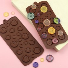 단추 (소 중 대) 19구 실리콘 몰드