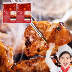 깐부푸드 국내산 춘천 엄마손 숯불 닭갈비 1kg + 1kg 간장 일반 매운 맛선택, 일반맛+간장맛, 2개