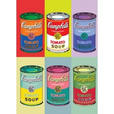 쿠쿠스토어 앤디 워홀 팝 아트 토마토 수프 포스터 캔버스 페인팅 빈티지 주방 미적 장식 홈 룸 벽 복고풍, 04 30x40cm No Frame, 04 네이비 블루, 1개