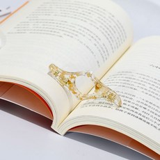 아워즈 생화 독서링 투명 아크릴 책고정, 1개, 노랑