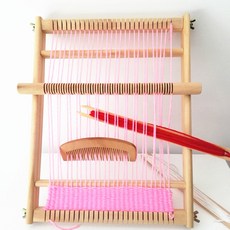 슈비리아 미니 원목 위빙틀 40x25cm 직조틀 위빙도구 취미 DIY 키트, 혼합색상, 1박스