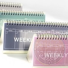 주간 계획 스케줄러 책상 노트 일정 페이지 구성 빠른배송 업무 제본 일정표, 모카핑크