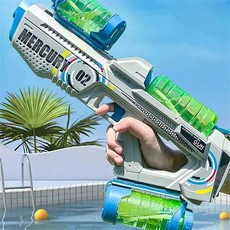 [교보문고] 사찌몰 LED 전동 버스트 워터건 인싸 전동 물총 여름 물놀이, 옵션:그레이 sps252, 상세 설명 참조