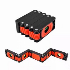 헬스와미 튼튼한 5단 접이식 수평자 수평대 코너측정 수평측정 레벨 눈금자, 1개