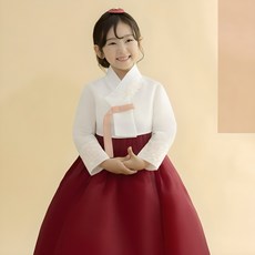 GAON BABY HANBOK Yeomeok紅花刺繡 女童用 兒童韓服套裝 AW180