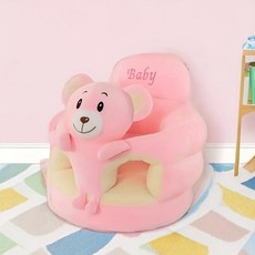 봉제인형 플러시 베이비 서포트 시트 동물 모양 유아 앉기 의자 등받이 및 팔걸이 포함 부드러운 충전재 베이비 소파 시트 앉기 배우기 용 유아 바닥 쿠션 의자 남아와 여아를 위한 완, 4)핑크 베어