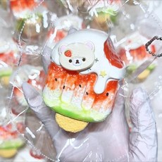 蜂巢造型捏捏樂 厚模大克重解壓玩具 舒壓捏捏, 西瓜小熊棒冰, 1個