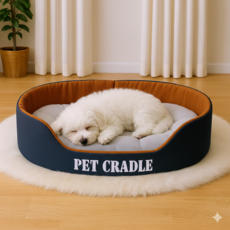 휘서댕 포근한 강아지 고양이 반려동물 방석, 1개, 네이비