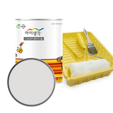 삼화페인트 아이생각 친환경 페인트 벽지 수성 내부 롤러7인치 붓 트레이세트, 1세트, 4L, 0001C