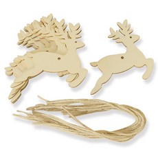 나무모양걸이(루돌프)+마끈, 10개[낱개수량확인]