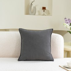WHH 현대 바람 코듀로이 소파쿠션 창문 쿠션, 라이트그레이