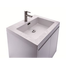 愛琴海廚房 台灣製6050 60CM浴櫃板岩紋人造石洗手台 洗臉盆 SGS認證100%防水PVC發泡板桶身 黑灰白, 白