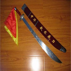 子甄彣璟 中華武術表演刀 武術刀劍 道具刀劍 武術花刀 軟刀 響刀【未開刃】含鞘 含刀彩 太極拳 太極刀, 1個, 單獨裸刀