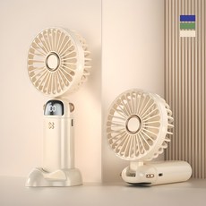 NUNUHANA USB충전팬 휴대용 탁상용 목걸이 핸디 선풍기, 화이트