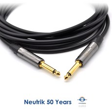 Mogami W2524 Neglex 無氧銅 音源線 Neutrik 50週年 鍍金 6.3接頭, 1個, 雙直頭,5米