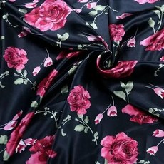 실크원단 프린트 시뮬레이션 실크 새틴 원단 기모노 DIY 바느질 꽃 가정 가구 장식 재료 천 200x150cm, 18) 18  200x150cm, 1개